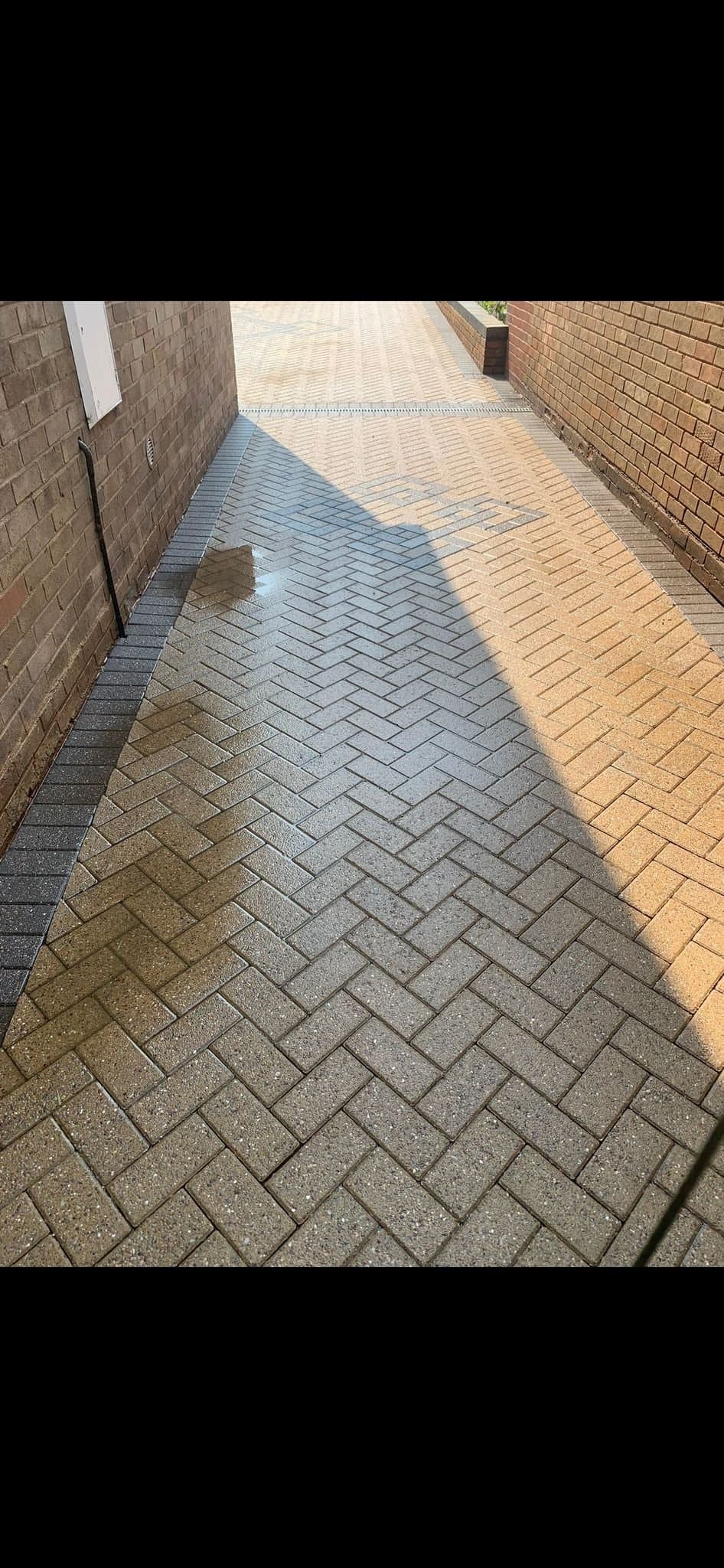 Block Paving Driveway after cleaning