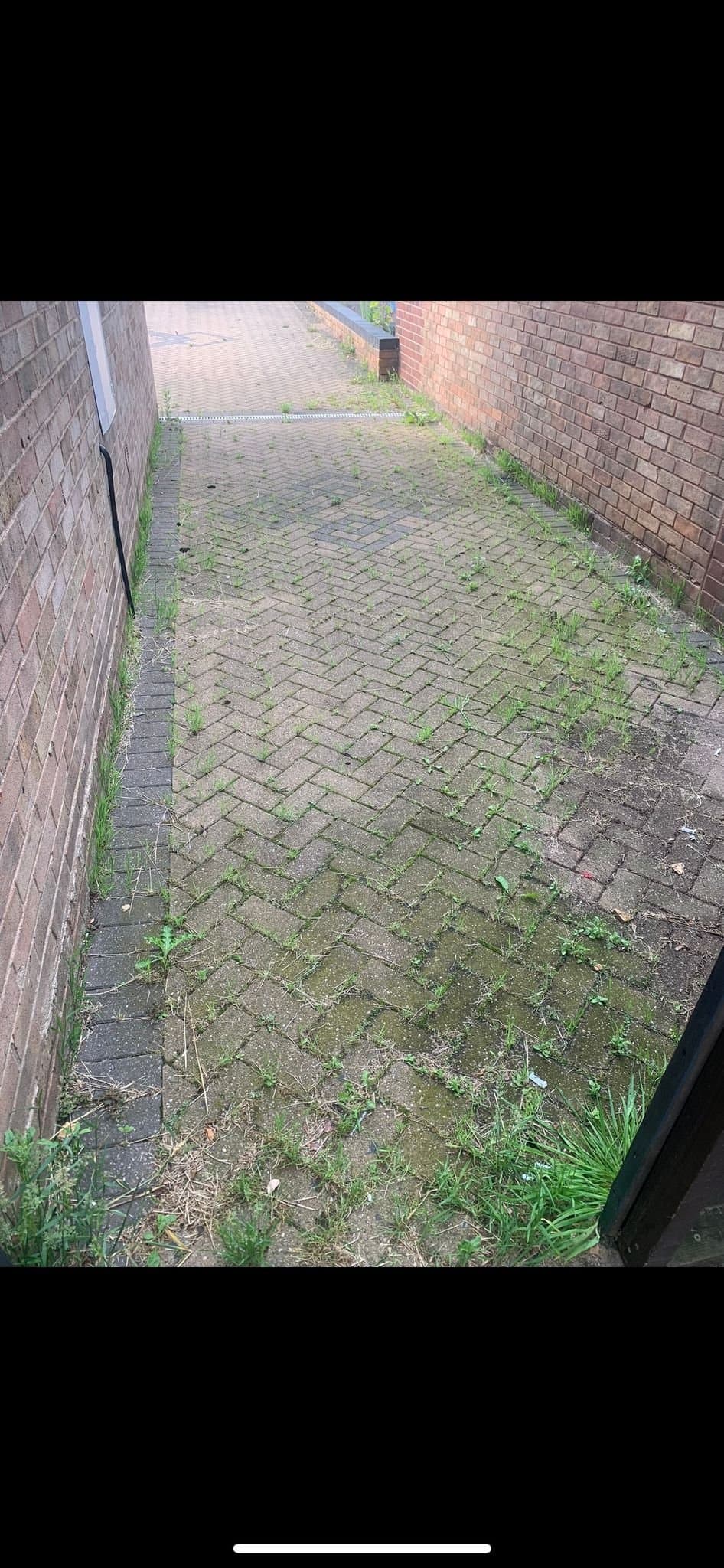 Block Paving Driveway before cleaning