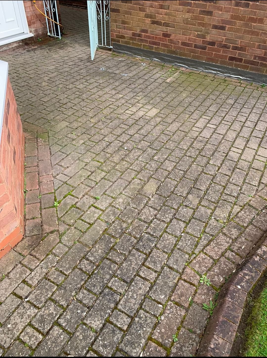 Indian Stone Patio before cleaning